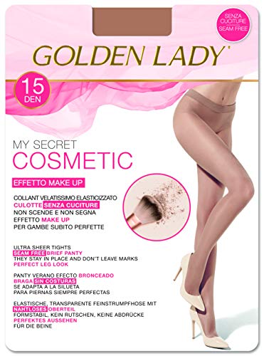 Goldenlady Mysecret 15 Cosmetic Medias, 15 DEN, Dorado (Bronzer K30a), Small (Talla del Fabricante: 2 – S) para Mujer