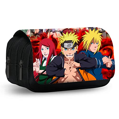 Lápices Estuche, Lápiz Bolsa, Gran Capacidad Lápices Bolsa Anime Escolar Lápices Estuche Doble Cremallera Lápices Estuche Dibujos Animados Niños Lápiz Bolsa para Escuela Oficina