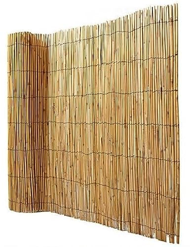 COMERCIAL CANDELA FELPUDOS Y ALFOMBRAS Cañizo de Bambú Pelado para Jardín: Privacidad y Cerramiento Natural, Fácil Instalación y Resistente a la Intemperie (1,5_x_5_Metros)