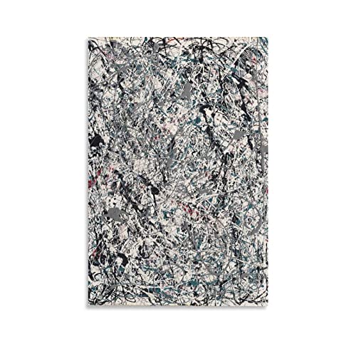 Jackson Pollock - Póster abstracto de arte moderno, número 19, regalos y lienzo de pintura para pared, decoración moderna, 20 x 30 cm, sin marco, 20 x 30 cm