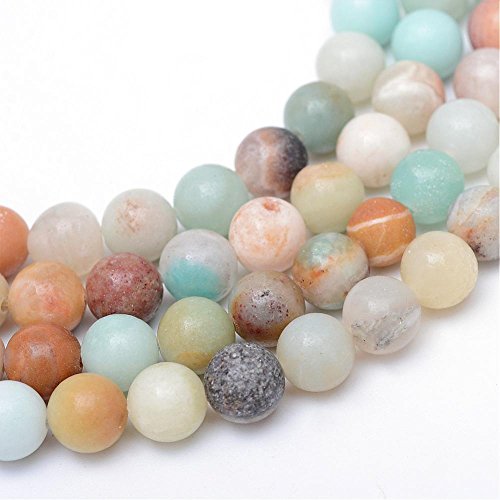 Perlas de amazonita, 8 mm, grado A, piedras preciosas naturales, perlas G741