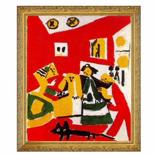 NEWEBO Pablo Picasso Posters-Las Meninas Lienzos Decorativos Murales Laminas Decor Pared Posters Para Cuadros Decoracion Salon Modernos Pinturas Acrilicas(Enmarcado en oro,25x32cm10 x13)