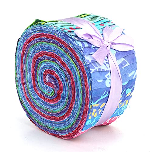 LoudElephant Cotton Batik - Paquetes de tela precortados - Jelly Roll - Northern Lights