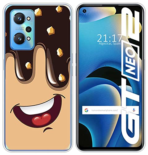 Tumundosmartphone Funda Silicona para Realme GT Neo 2 5G diseño Helado Chocolate Dibujos