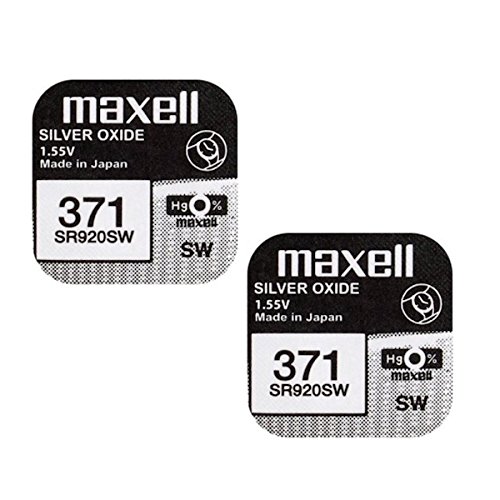 2 x Maxell 371 SR920SW óxido de Plata 0% Mercurio Reloj baterías [Unidades 2]