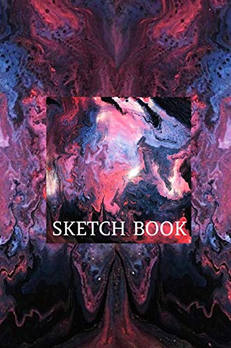 Pink Acrylic Pouring Sketch Book: Blank Lined Journal