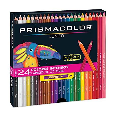 Prismacolor Juego de lápices de colores, paquete de 24, Junior 4 mm