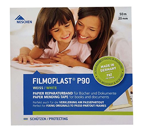 Neschen filmoplast P 90 - Cinta reparadora Adhesiva para páginas de Libros