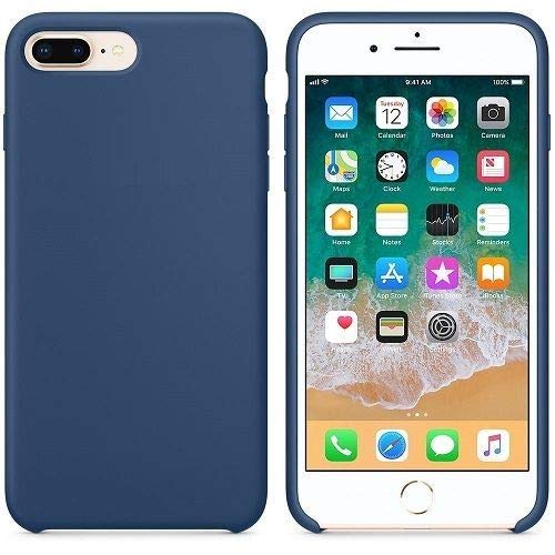 CABLEPELADO Funda Silicona iPhone 7/8 Textura Suave Color Azul Cobalto