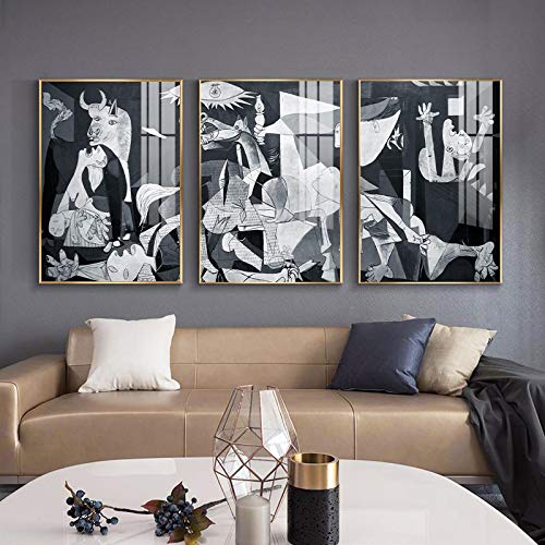 Guernica Picasso - Póster de pintura al óleo (50 x 70 cm, 3 unidades), diseño de cuadros