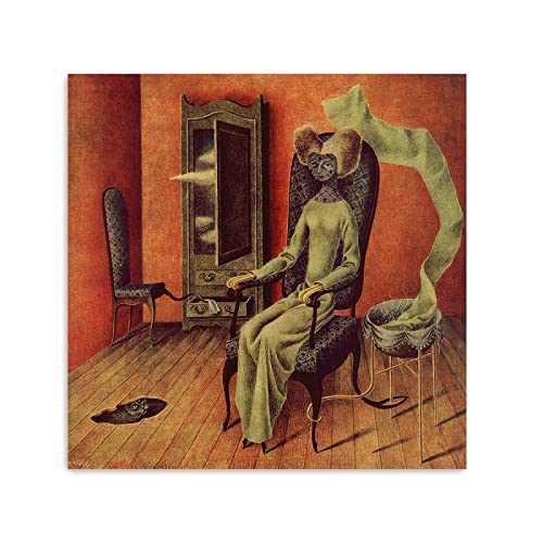 THREMA Surrealism Wall Art - Remedios Varo - Reproducción de pintura famosa en lienzo, póster e impresiones de arte de Mimicry, lienzo para decoración del hogar, 30 x 30 cm, sin marco