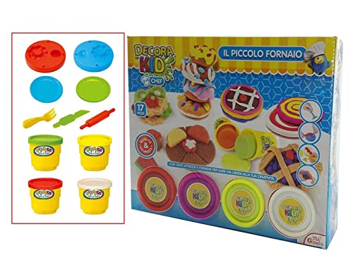 Set de plastilina para niños, pasta moldeable, pequeño panadero dulce horno con herramientas y accesorios,kit para crear dulces rosquillas de juguete,paquete de plastilna,pasta de modelar