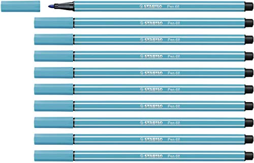 Rotulador stabilo acuarelable pen 68 azul cobalto 1 mm