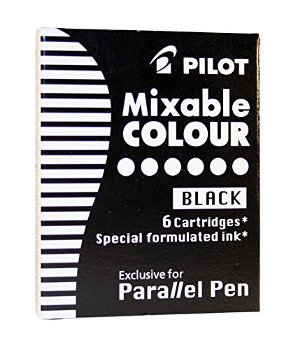 Pilot - Cartucho de tinta para pluma estilográfica Parallel Pen, color negro, 3 - Pack