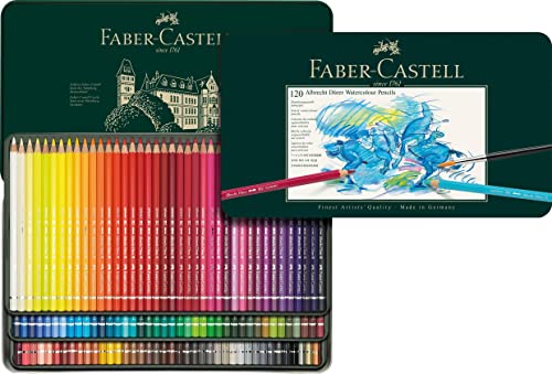 Faber-Castell 117511 - Estuche de metal con 120 ecolápices acuarelables, multicolor