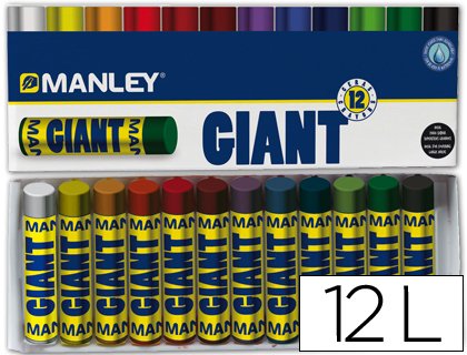 Manley MNC00001 - Pack de 12 ceras, multicolor