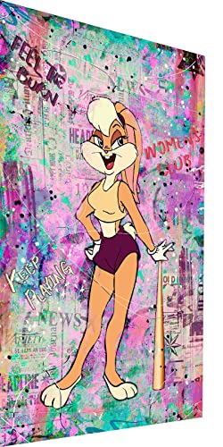 Magic Canvas Art Lola Bunny Burn Pop Art - Lienzo decorativo (1 pieza, 40 x 30 cm), diseño pop art