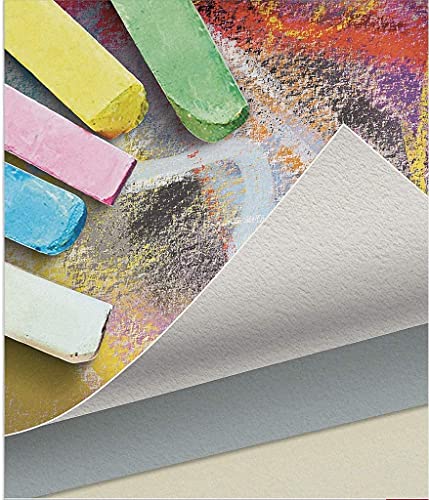 Pastellmalblock Artservice-Tube, Bloc de dibujo para colores pastel, bloc de dibujo, 20 hojas de papel de dibujo, DIN A4, incluye lápiz HB