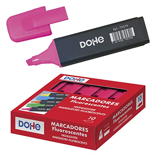 MTL Dohe - Caja de marcadores fluorescentes - 10 Uds. - Rosa