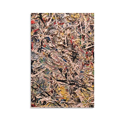 Jackson Pollock Pintores americanos pintados sus obras, carteles de arte de pared, pintura en lienzo, impresiones decorativas, póster de 24 x 36 pulgadas (60 x 90 cm)