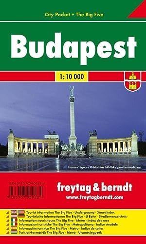 Budapest, plano callejero de bolsillo plastificado. City Pocket. Escala 1:10.000. Freytag & Berndt.: Stadskaart 1:10 000: PL 23
