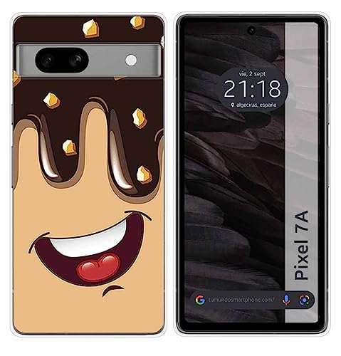 Funda Silicona para Google Pixel 7a 5G diseño Helado Chocolate Dibujos