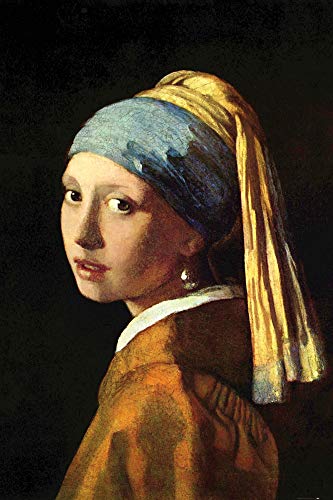 1art1 Johannes Vermeer Póster La Joven De La Perla, 1665 Póster Impresión Artística 120x80 cm