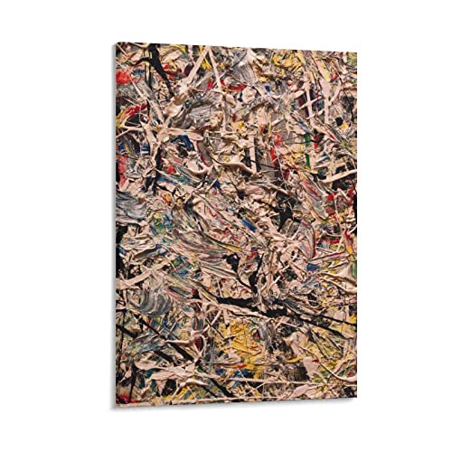 Jackson Pollock Pintores americanos pintados sus obras Cuadro Cuadro Cuadro Lienzo Póster Pintura de Pared Arte Decoración Moderno Arte 12 x 18 pulgadas (30 x 45 cm)