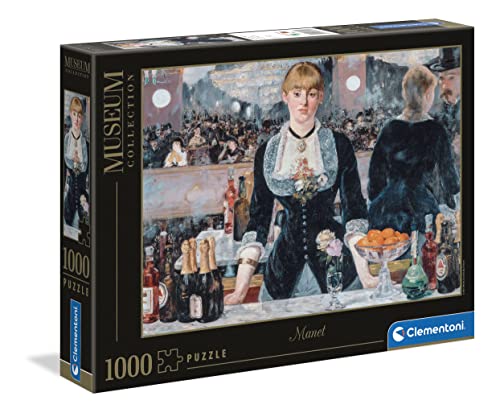 Clementoni 1000pzs Does Not Apply Puzzle Adulto 1000 Piezas Cuadro Bar de La Folies-Bergére de Manet, Colección Museos, (39661), Multicolor, M