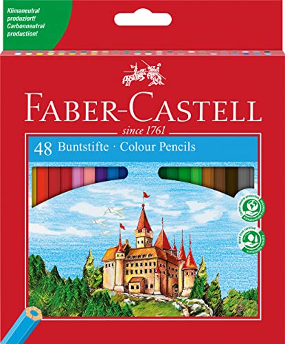 Faber-Castell 120148 - 48 Lápices de colores con forma hexagonal