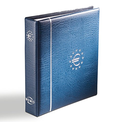 Leuchtturm 329334 Álbum de monedas de euro en formato NUMIS, azul