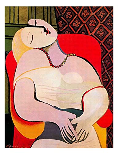 Voghart Un sueño de Picasso Pintura Modernista Cubista Cuadros Decoracion Salon, Lienzos Cuadros Decoracion Dormitorios Hogar Decoración de Pared Cuadro y láminas(60x78cm 24