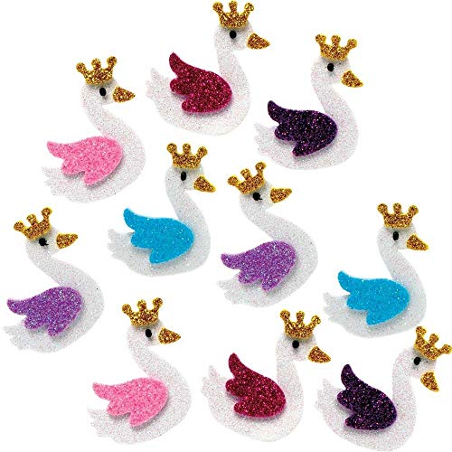 Baker Ross AX834 Pegatinas Princesa Cisne - Paquete de 100, perfectas para que los niños decoren collages y manualidades, ideal para escuelas, grupos de manualidades y fiestas