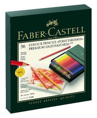 Faber-Castell 110024 - Juego de 24 lápices de colores en estuche de metal, Einzeln, 36er Atelierbox, 1