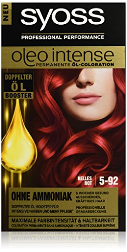 Syoss Oleo Intense - Tinte para el cabello, color rojo claro, 3 unidades (3 x 115 ml)