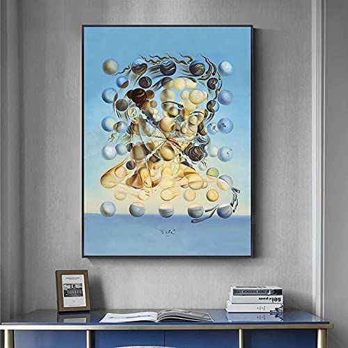 Pintura famosa Salvador Dalí Obras de Arte Galatea Esferas Pintura Lienzo Pintura Arte de Pared para Salón Decoración del Hogar XXL 60x90cm Sin Marco