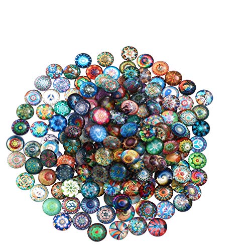 Healifty - Azulejos de mosaico para manualidades (200 unidades), diseño de azulejos de mosaico de cristal para decoración de manualidades, 10 mm