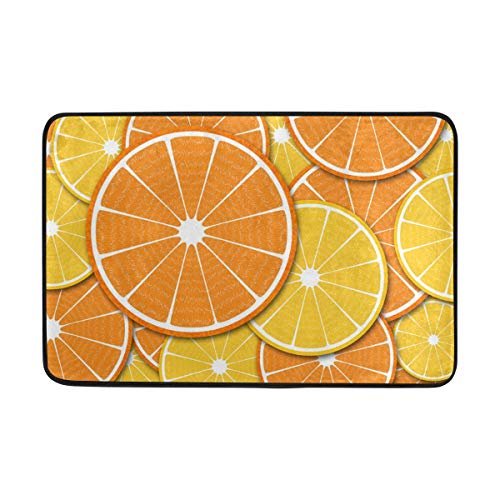 Josid - Felpudos para entrada de naranjas y limones (antideslizantes, 60 x 40 cm)
