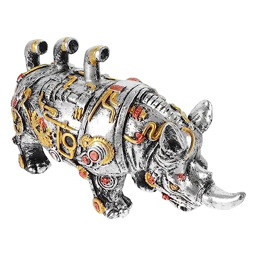GARNECK Home Decoracion Figura Rinoceronte Figura Figura de Plástico Vida Salvaje Figurilla Animal Juguetes de Animales para Ni?os Y Ni?as Decoracion Escritorio
