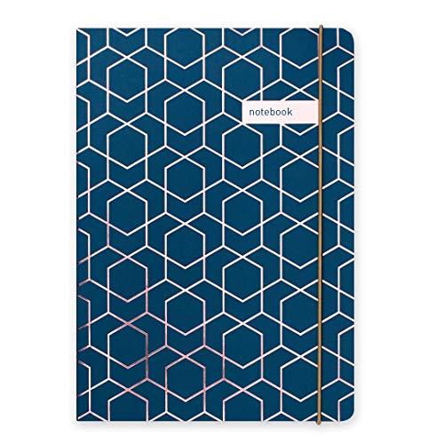 Matilda Myres Cuaderno A5 Forradas, color azul marino y oro rosa