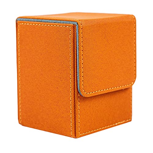 lopituwe Caja de almacenamiento de tarjetas de juego Organizador de colección colorido Funda protectora Negro, Naranja