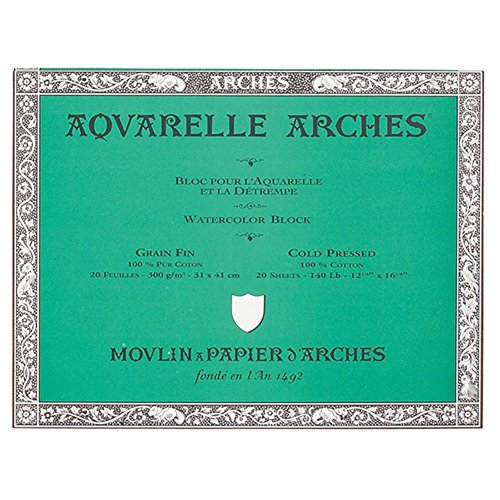 Arches Watercolor Block - Papel para acuarela (20 hojas)