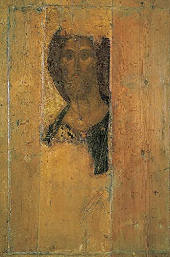 MSTECO Pintura de decoración de pared Impresiones de Lienzo Reproducción Salvator Mundi Salvador del Mundo por Andrei Rublev para la decoración del hogar 60x90cm