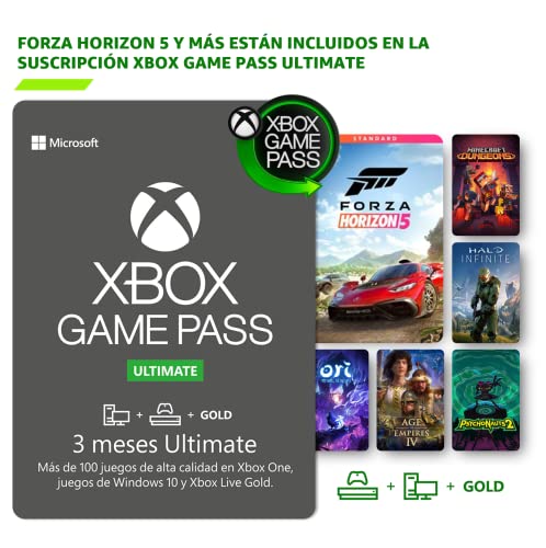 Suscripción Xbox Game Pass Ultimate - 3 Meses |Forza Horizon 5 se incluye con la suscripción | Xbox & Windows 10 - Código de descarga