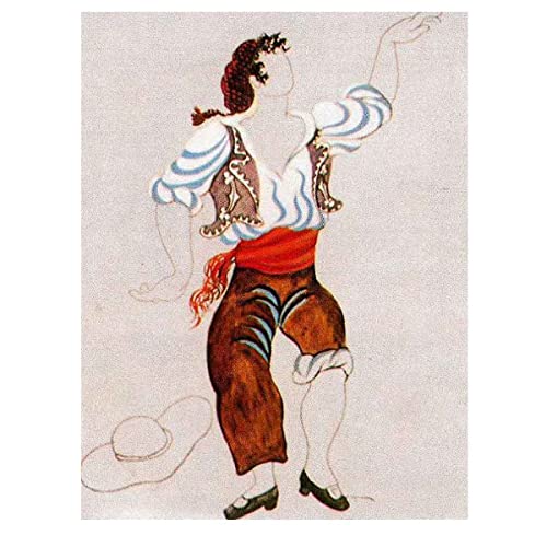CJJYW Imprimir en Lienzo-Pablo Picasso Impresión Pintura póster Reproducción Decor de Pared Impresión Obras de Arte Pinturas《Ballet》(90x116cm,31.5x46.3in-Sin Marco)