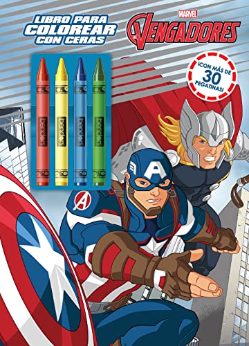 Los Vengadores. Libro para colorear con ceras: Con pegatinas (Marvel. Los Vengadores)