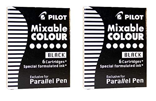 Pilot Parallel Pen - Cartuchos de tinta (2 unidades), color negro
