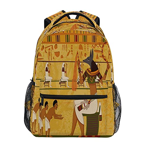 Mochila vintage egipcia para niños y niñas, pergamino egipcio antiguo de 16 pulgadas, mochila escolar para primaria, preescolar, jardín de infantes, bolsas de libros para adolescentes, niños, mujeres
