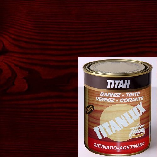 Titanlux Titan Barniz Tinte Satinado Caoba 375 ml