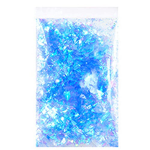 Bomoya Escamas de lentejuelas iridiscentes con purpurina colorida de papel fluorescente de resina epoxi accesorios de manicura para bricolaje, brillantes gruesos para resina de fundición de resina